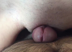Rubbing cock on clit